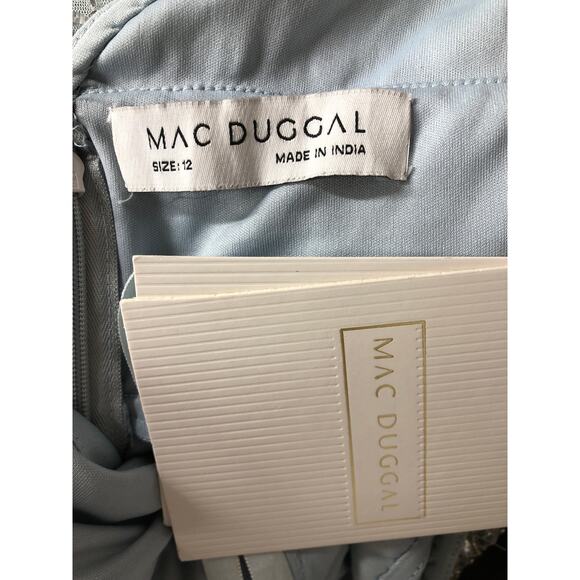 Mac Duggal A93744 Dress Embellished Mesh V Sleeveless Gown NWT 12 - Picture 10 of 11